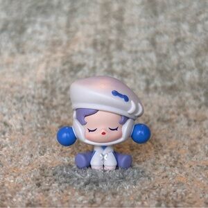 Skull Panda Pop Bean | Meditation Shanghai exclusive blue figure | 2024 Pop Mart